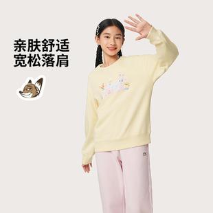 李宁正品 迪士尼疯狂动物城联名系列女大童舒适透气卫衣YWDV529