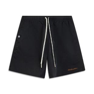 男子轻便透气耐磨运动训练梭织休闲短裤 新款 AKSV871 夏季 李宁正品