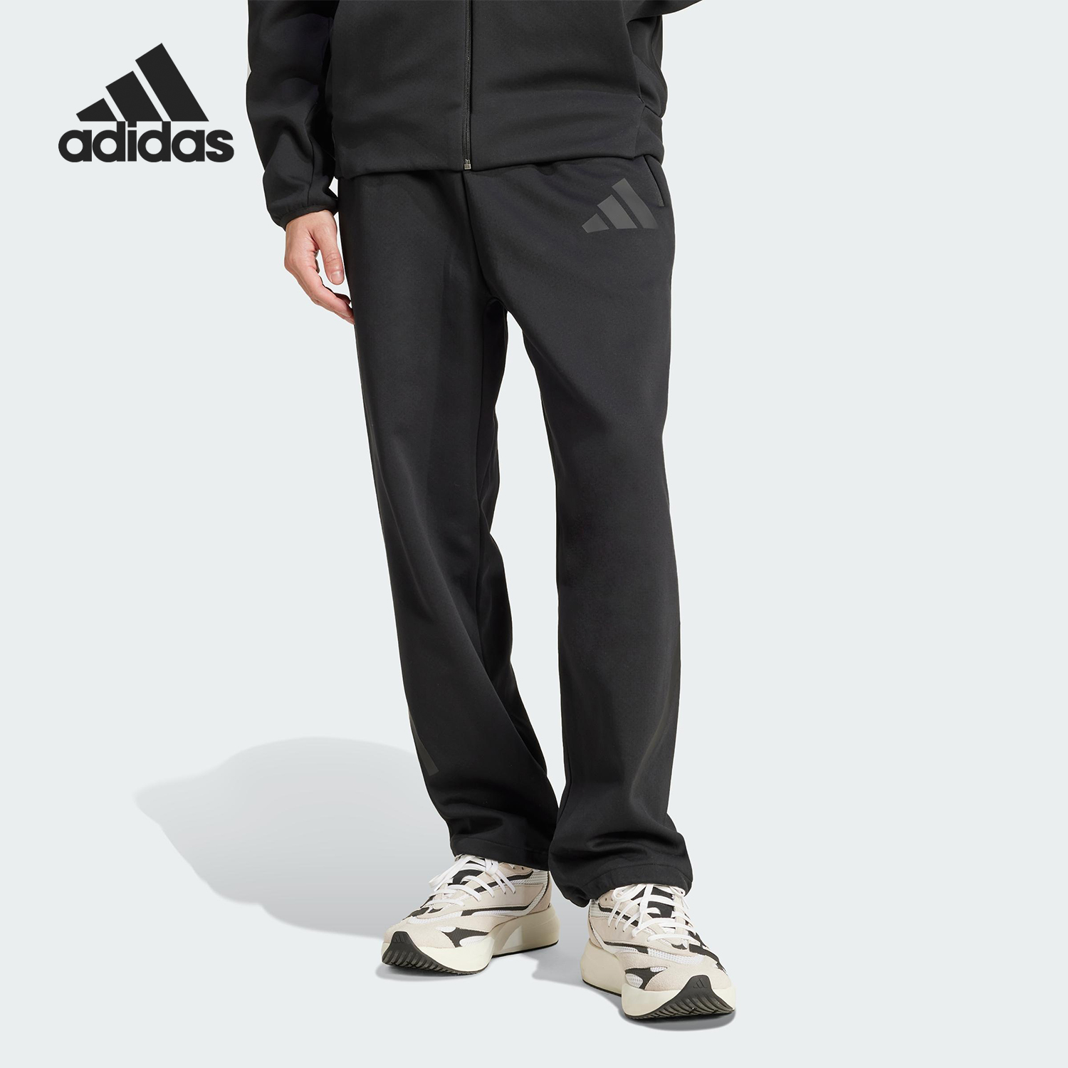 Adidas/阿迪达斯正品新款男士柔软系带宽松针织长裤JC5478