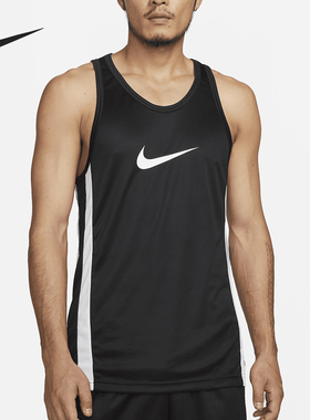 Nike/耐克正品2025秋季款男士运动篮球拼接背心T恤DV9968-010