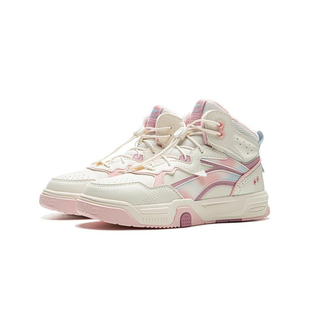 李宁正品新款男女大童时尚潮流耐磨回弹高帮运动休闲鞋YKCU194-24