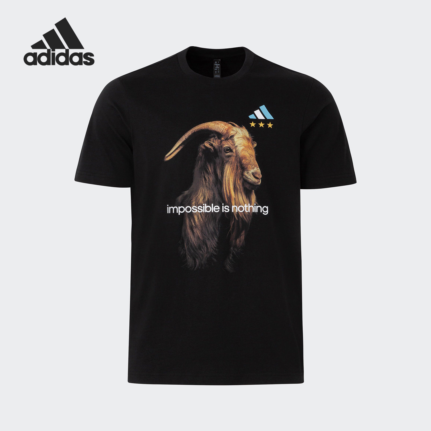 Adidas/阿迪达斯正品M GOAT TEE三星纪念男子足球短袖IW3613
