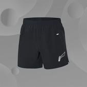 李宁跑步系列男子防泼水运动短裤 双logo透气独特夏AKSQ003