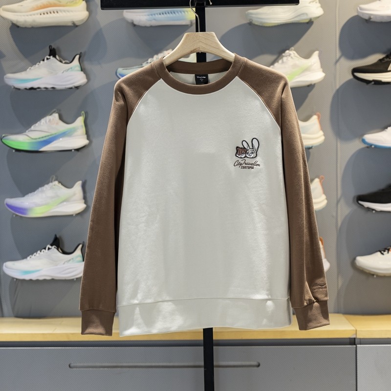 李宁正品迪士尼联名系列女子拼接运动休闲卫衣套头衫AWDV996-1