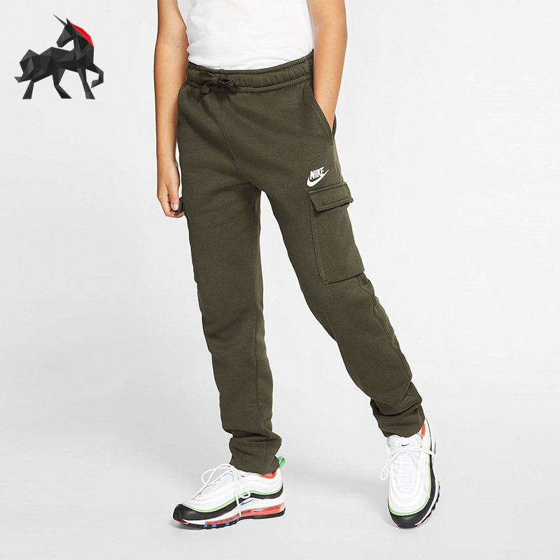 Nike/耐克正品秋季大童运动宽松透气系带长裤 CQ4298-326