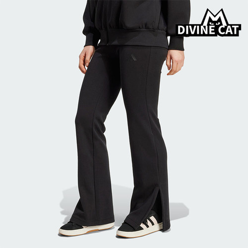 Adidas/阿迪达斯正品2025冬季款女士日常修身松紧腰长裤JM3757