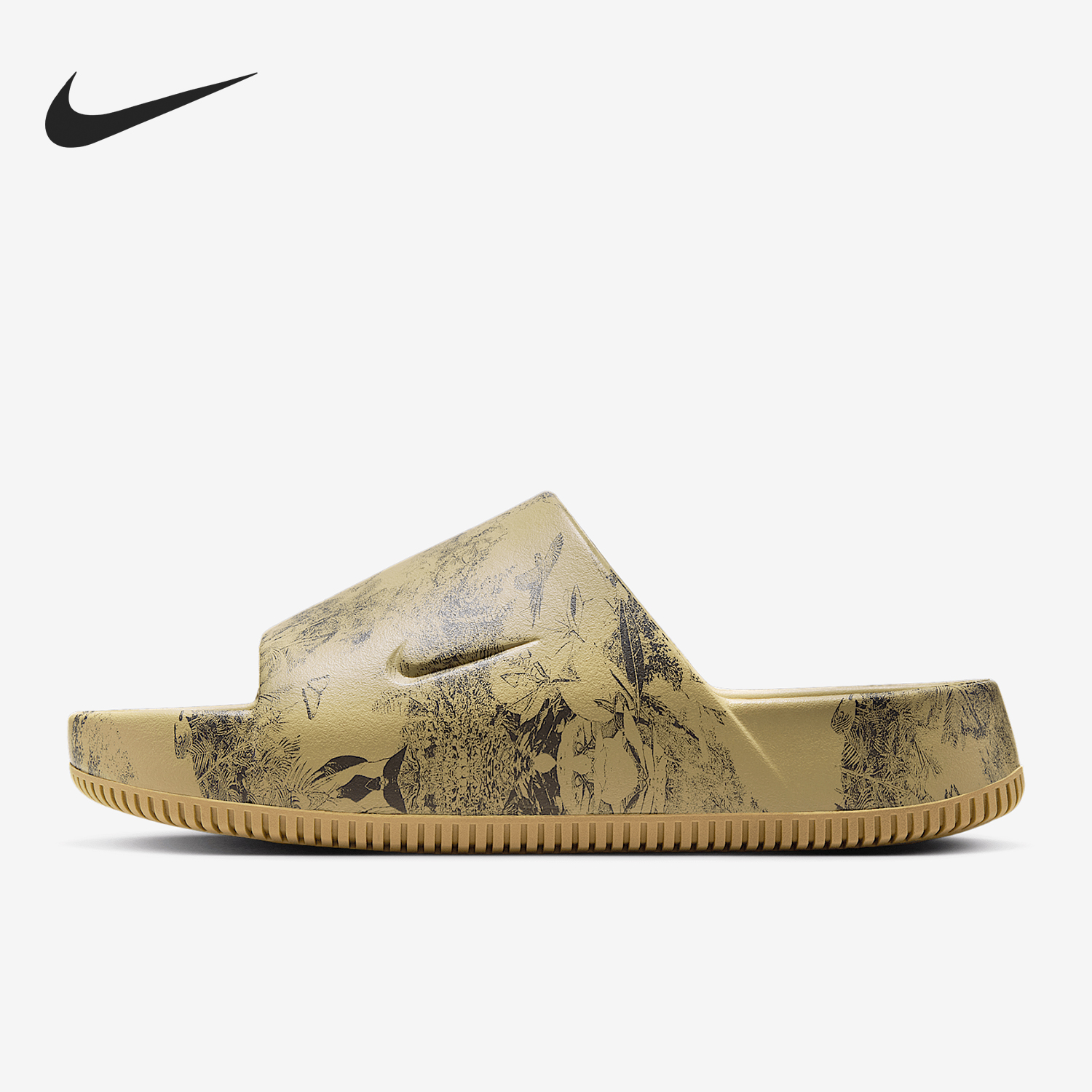 Nike/耐克正品Calm Printed男士透气耐磨休闲拖鞋HQ1125-201