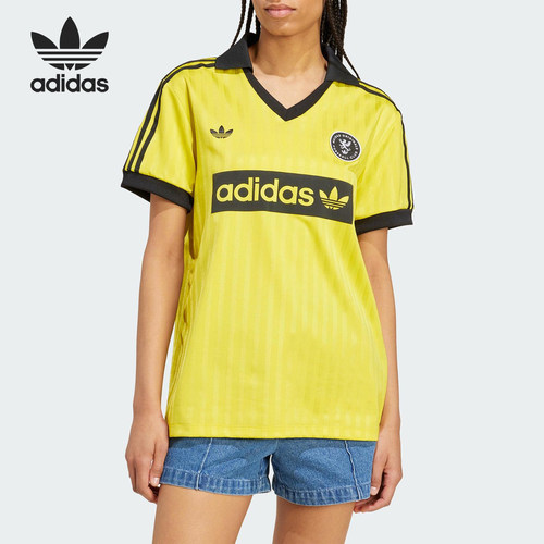 Adidas/阿迪达斯正品夏季女士休闲复古足球短袖POLO衫JY3544