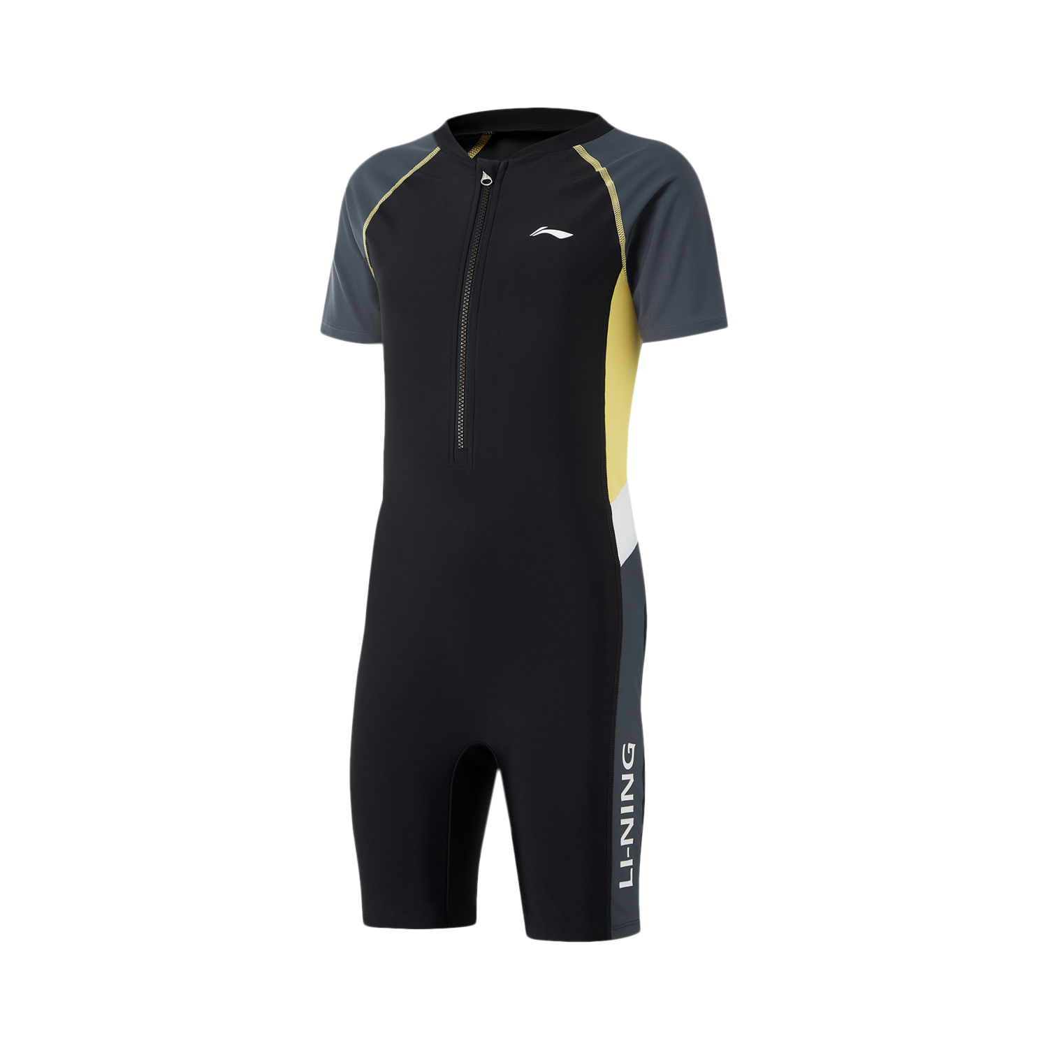 李宁正品新款男大童游泳系列抗紫外线防晒紧身连体泳衣YSLU013