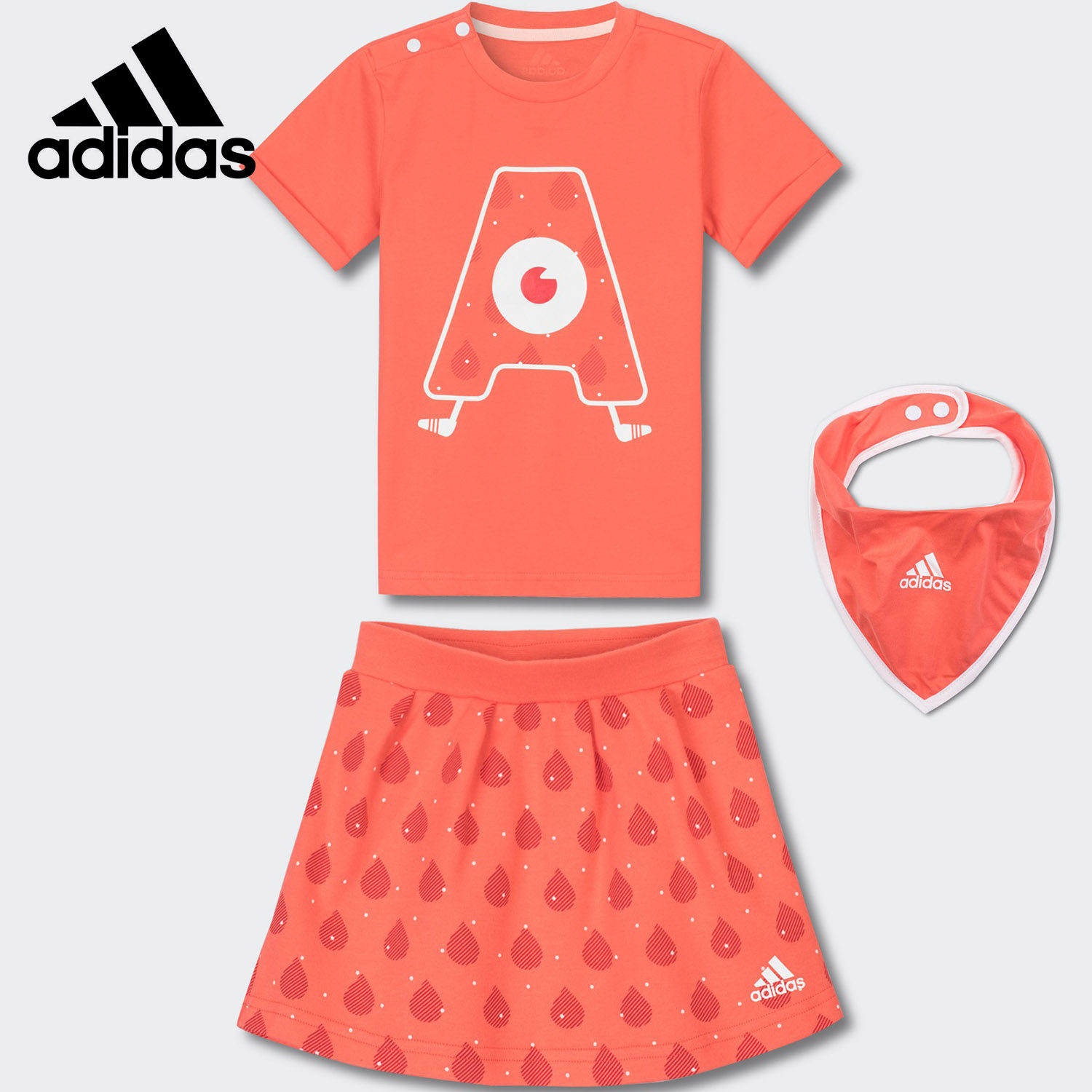 Adidas/阿迪达斯正品当季新款小童休闲运动套装 三件套BJ8106