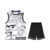 Lining YATT137 儿童运动篮球系列透气比赛运动套装 李宁正品 夏季