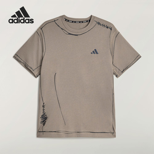 Adidas/阿迪达斯正品夏季男女跑步运动简约柔软短袖T恤KQ7839