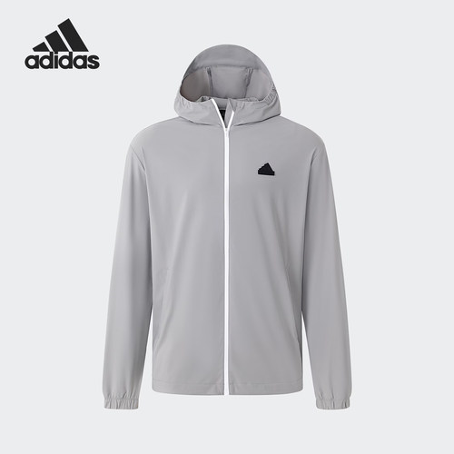 Adidas/阿迪达斯正品V CL JACKET男士凉感运动连帽外套JD5735
