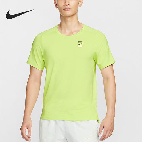 Nike/耐克正品Dri-FIT男士网球修身圆领运动短袖FZ6911-736