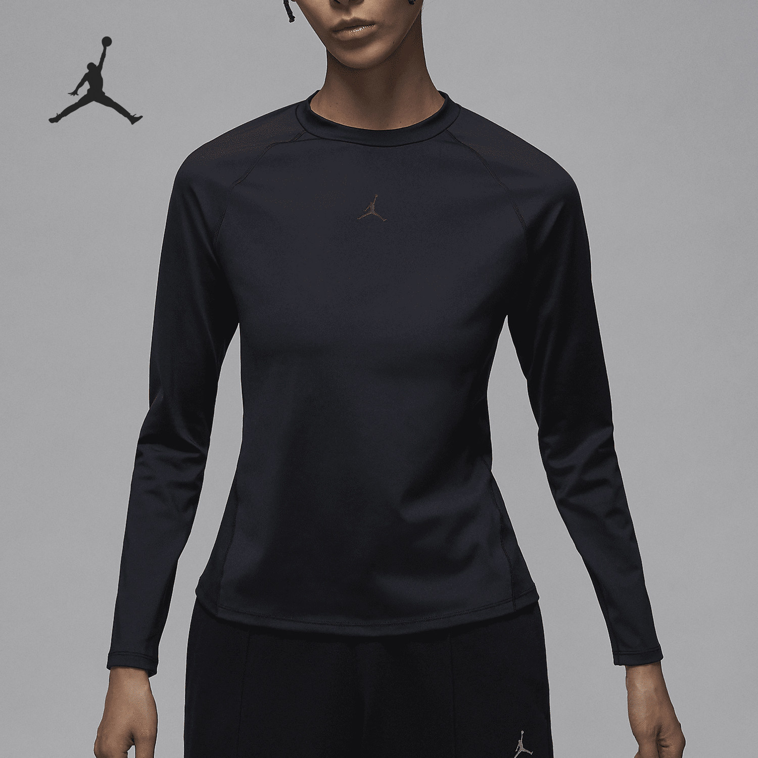 Nike/耐克正品JORDAN女士紧身耐穿跑步透气长袖FV6931-010