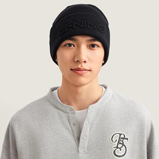 李宁正品运动生活系列男女同款时尚简约休闲保暖绒线帽AMZV033