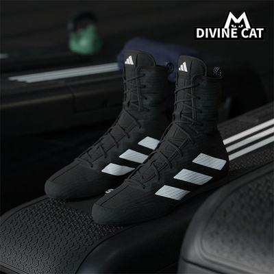 Adidas/阿迪达斯正品BOX HOG 4男女训练室内高帮拳击运动鞋JS4684