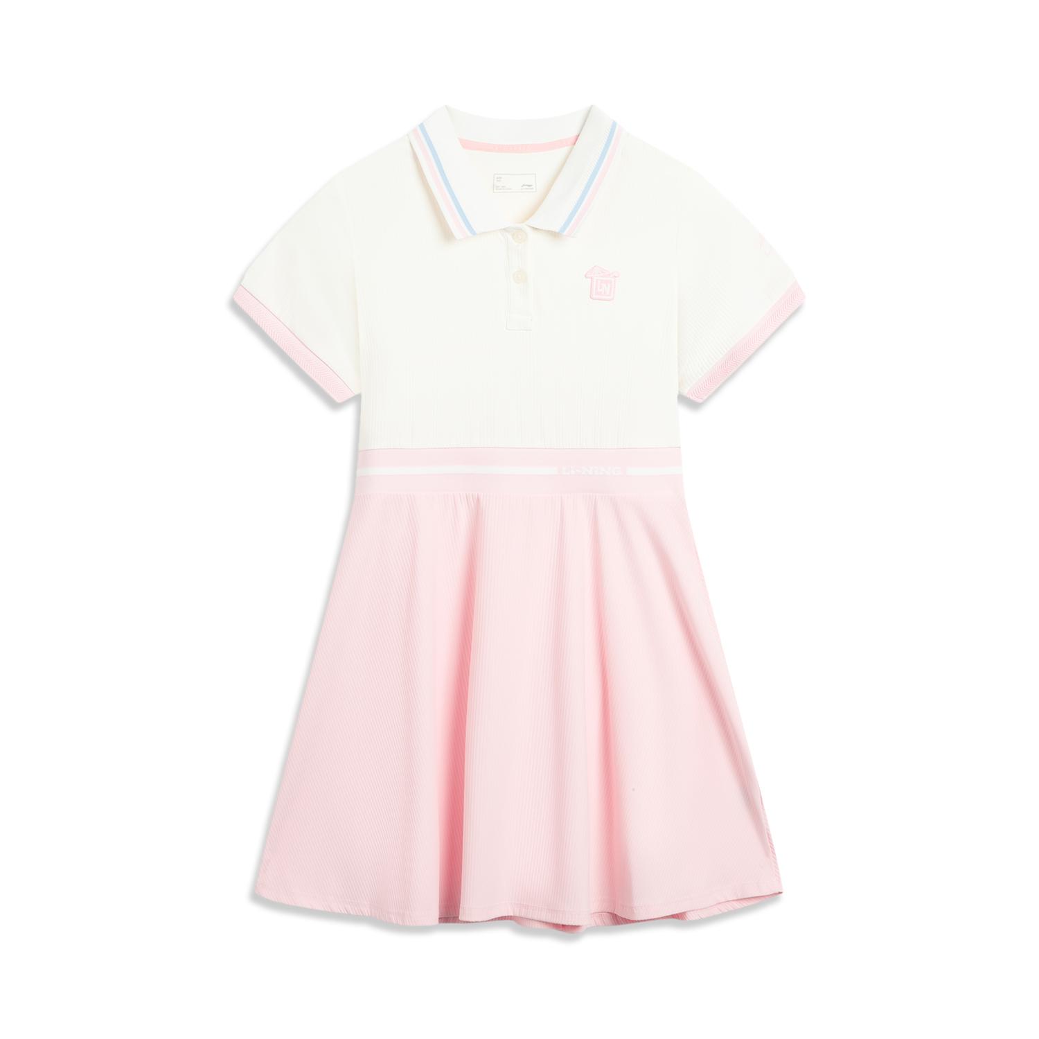 李宁正品夏季新款女大童运动生活系列冰感防晒汗连衣裙YSKU120