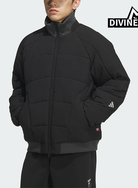 Adidas/阿迪达斯正品2025秋季款男士日常保暖运动宽松棉服KC2570