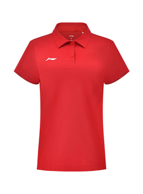 李宁正品2024新款女子速干凉爽透气抗菌运动短袖POLO衫APLS230