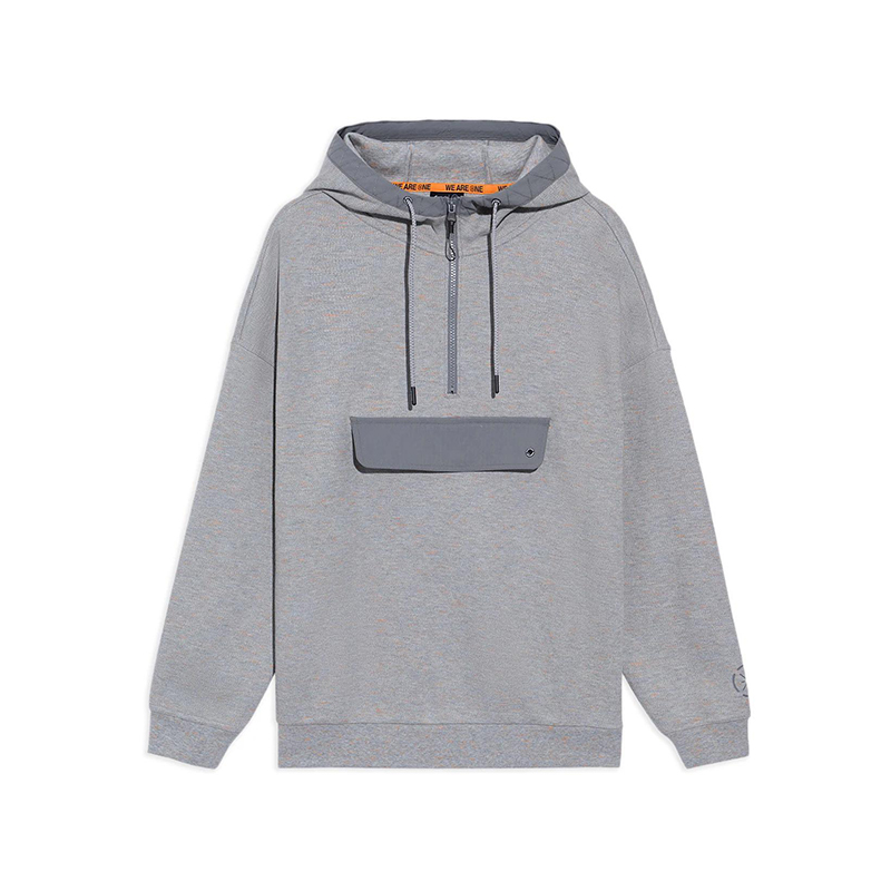 李宁正品韦德系列男子户外休闲运动训练连帽卫衣套头衫AWDS195-3