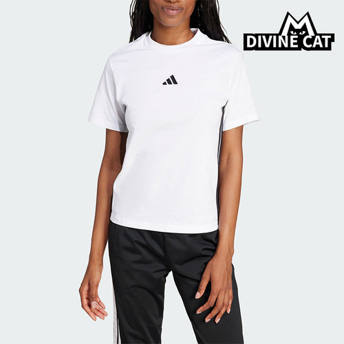 Adidas/阿迪达斯正品夏季女士简约圆领休闲经典轻质短袖T恤JD0844