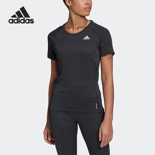 阿迪达斯女子跑步运动短袖T恤