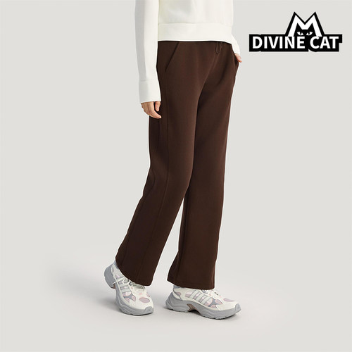 Adidas/阿迪达斯正品2025冬季款女士日常针织直筒运动长裤KH2686