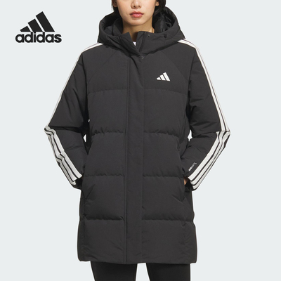 Adidas/阿迪达斯正品2025秋季款女士保暖中长款羽绒服KC2486