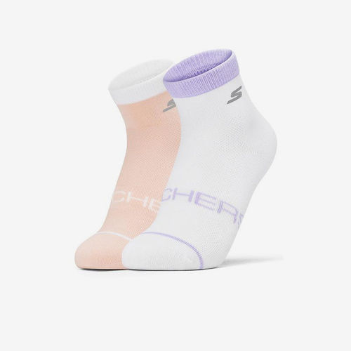 Skechers/斯凯奇正品四季款女童日常短筒袜两双装P424G051-04LX
