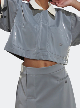 Adidas/阿迪达斯正品三叶草女士短款宽松短袖POLO衫HK7244