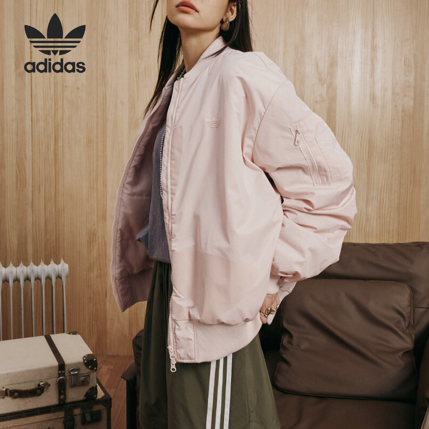 Adidas/阿迪达斯正品三叶草男女时尚立领运动夹棉外套JL8382,运动服/休闲服装,运动茄克/外套,淘宝优惠券,粉丝福利购,淘宝优惠卷