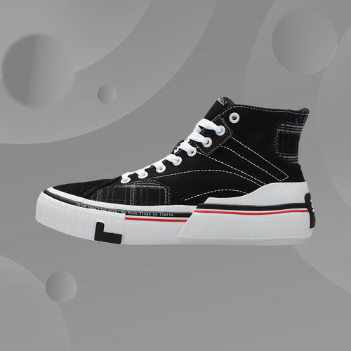 鞋子李宁高帮板运动休闲女正品