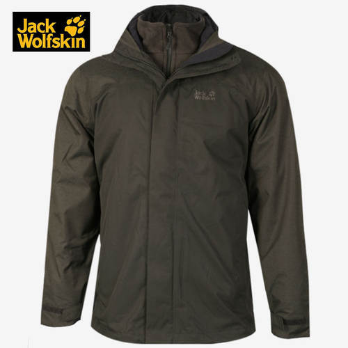 Jack wolfskin/狼爪2021新款男子户外运动休闲保暖冲锋衣1108341