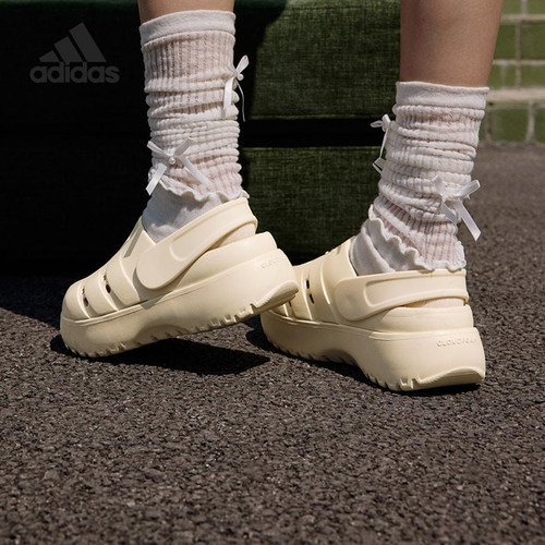 Adidas/阿迪达斯正品Adilette女士透气厚底休闲洞洞鞋JP7159