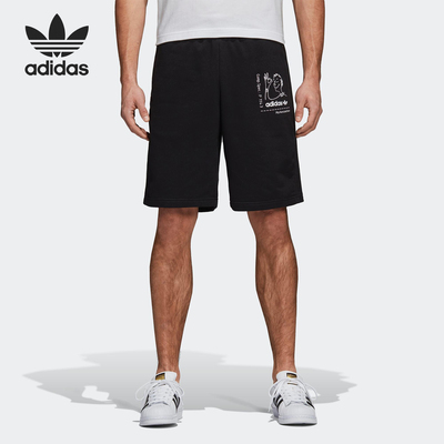 Adidas/阿迪达斯正品三叶草男士时尚印花针织运动短裤CZ1766