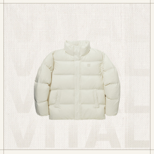 李宁正品 宽松保暖简约轻盈蓬松短羽绒服AYMU319 vital系列男女同款