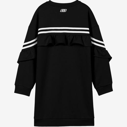Skechers斯凯奇正品男女字母圆领长袖套头连衣裙L420G003-0018