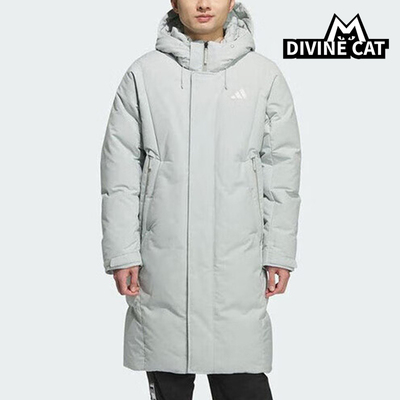 Adidas/阿迪达斯正品冬季男士保暖简约连帽经典长袖羽绒服KC2474