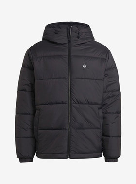 Adidas/阿迪达斯正品三叶草休闲男子时尚运动连帽保暖棉服 H13555