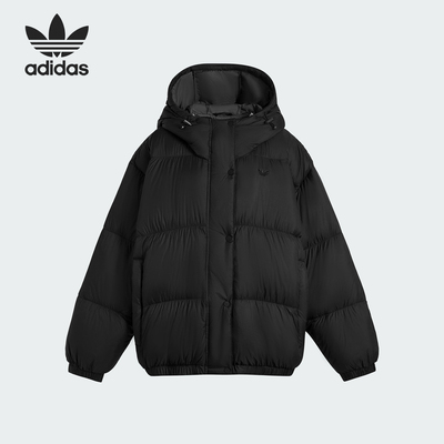 Adidas/阿迪达斯正品三叶草女士连帽宽松保暖羽绒服KG4915