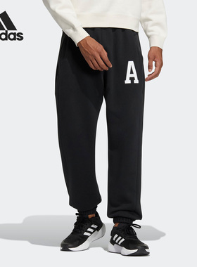 Adidas/阿迪达斯正品LETTER男子加绒束脚宽松运动长裤IB2768