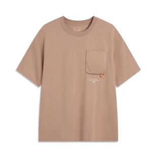 T恤ATSV553 男子运动休闲吸湿排汗宽松圆领短袖 李宁正品 2025新款