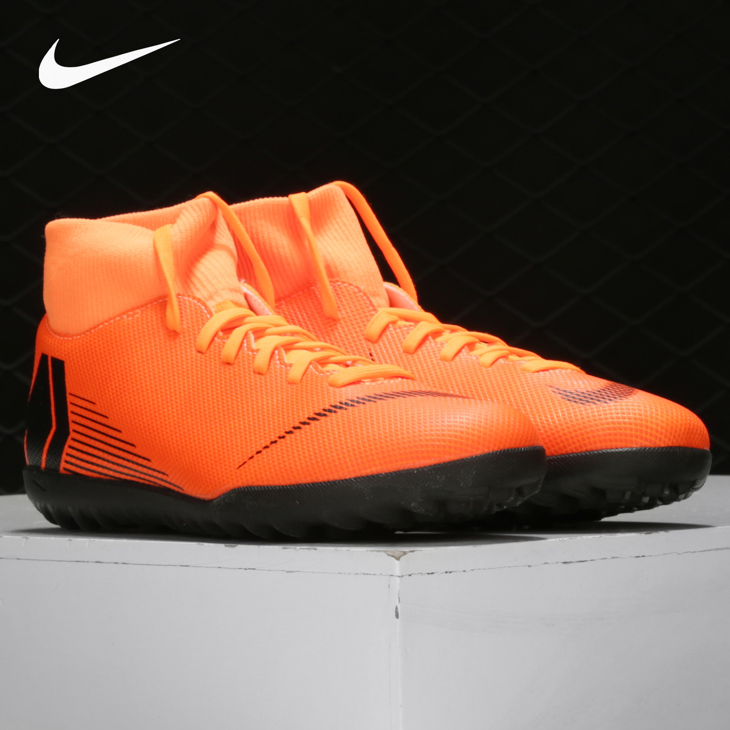 Nike/耐克正品男子刺客12运动TF碎钉高帮足球鞋 AH7372-810