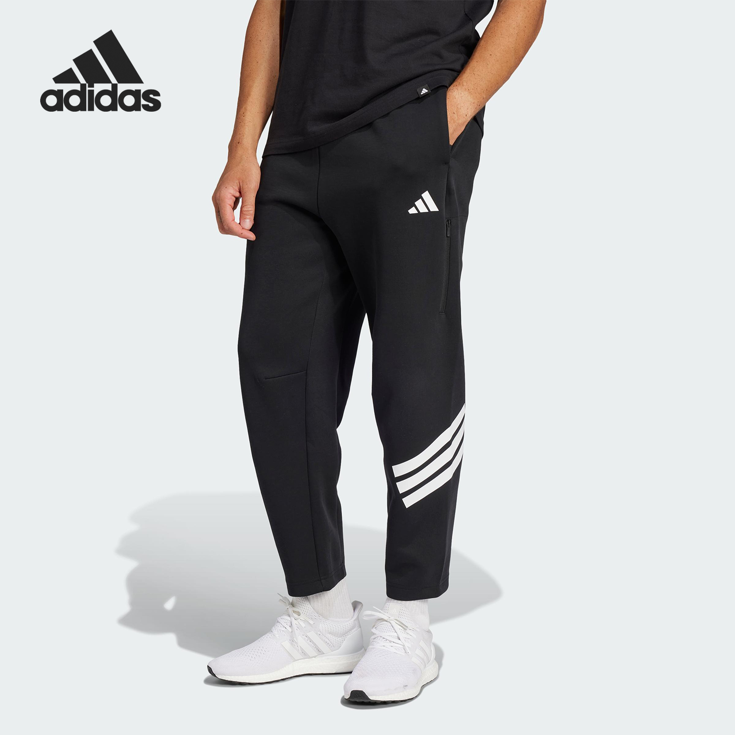 Adidas/阿迪达斯正品新款男士针织时尚经典宽松长裤JD4889