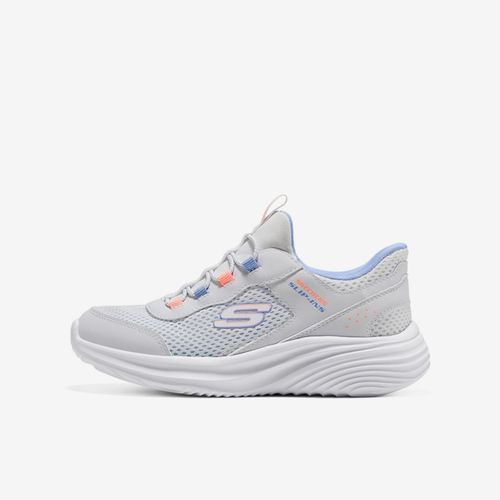 Skechers斯凯奇正品大童防滑耐磨减震低帮系带跑步鞋319102L-WHT