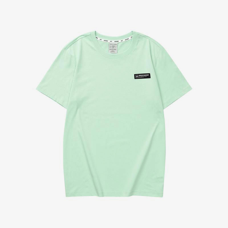 Skechers/斯凯奇正品夏季男女运动休闲宽松透气针织短袖T恤