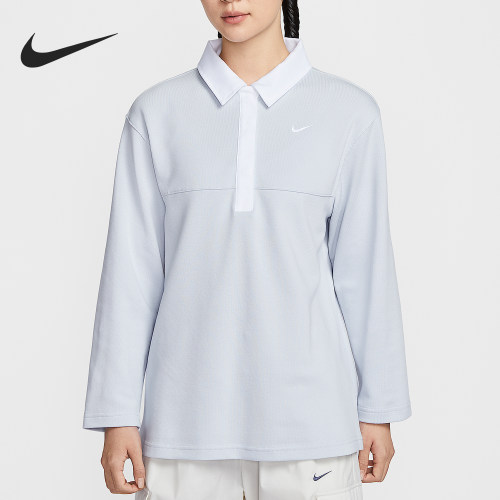 Nike/耐克正品Sportswear女士经典翻领套头长袖T恤IF0358-043