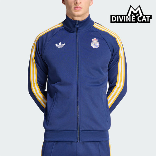 Adidas/阿迪达斯正品春秋男士训练足球立领复古夹克外套KE3846