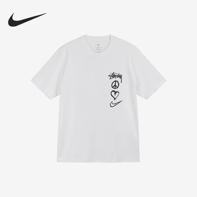 Nike/耐克正品Stussy男女印花圆领落肩透气短袖DM4943-121